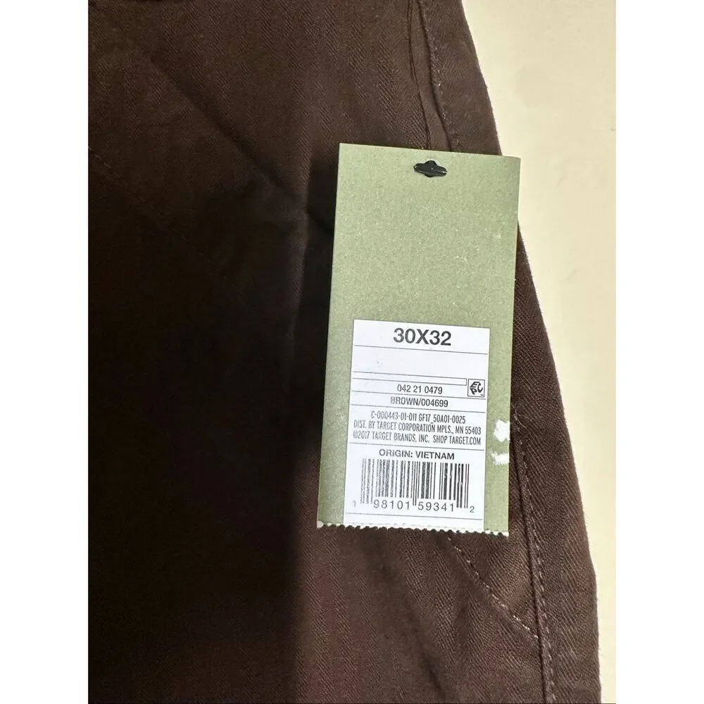 Goodfellow Men’s Brown Utility Pants Size 30x32 New